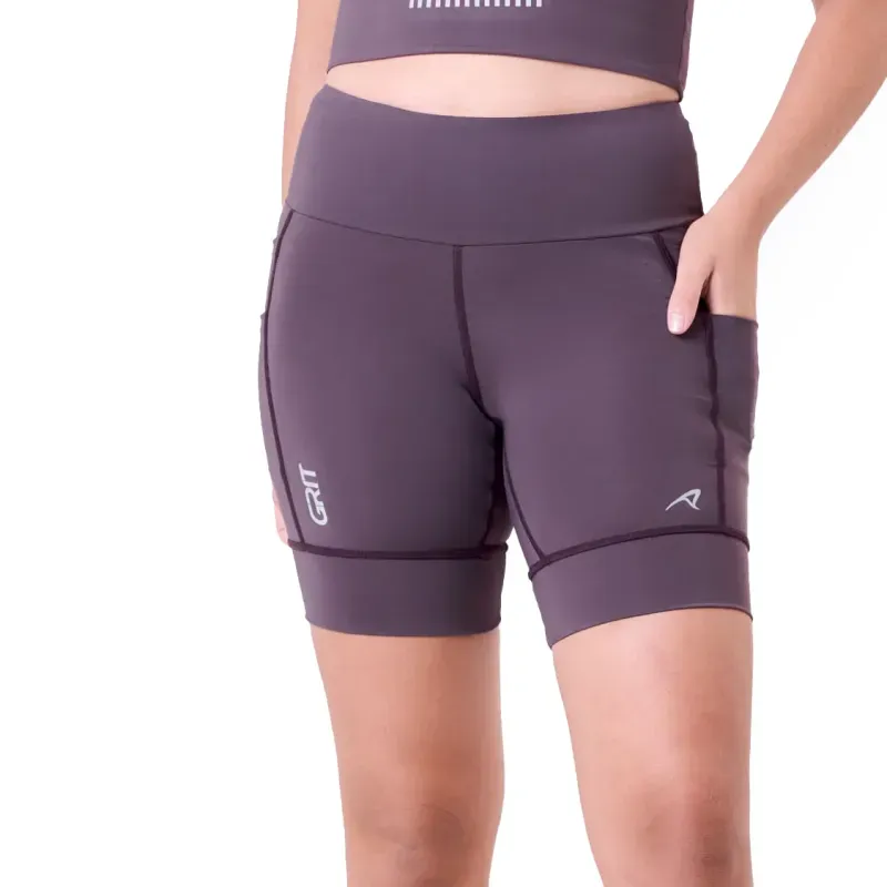 Bermuda Authen Grit Bossa 7 Bolsos Roxa Feminina P