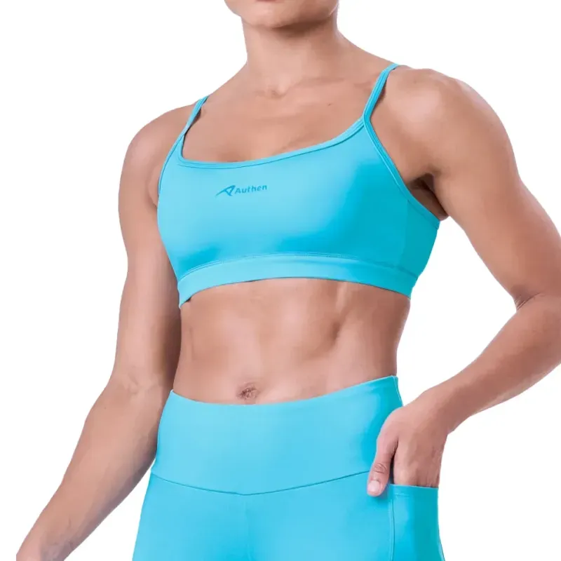 Top Feminino Ajustável Authen Azul P