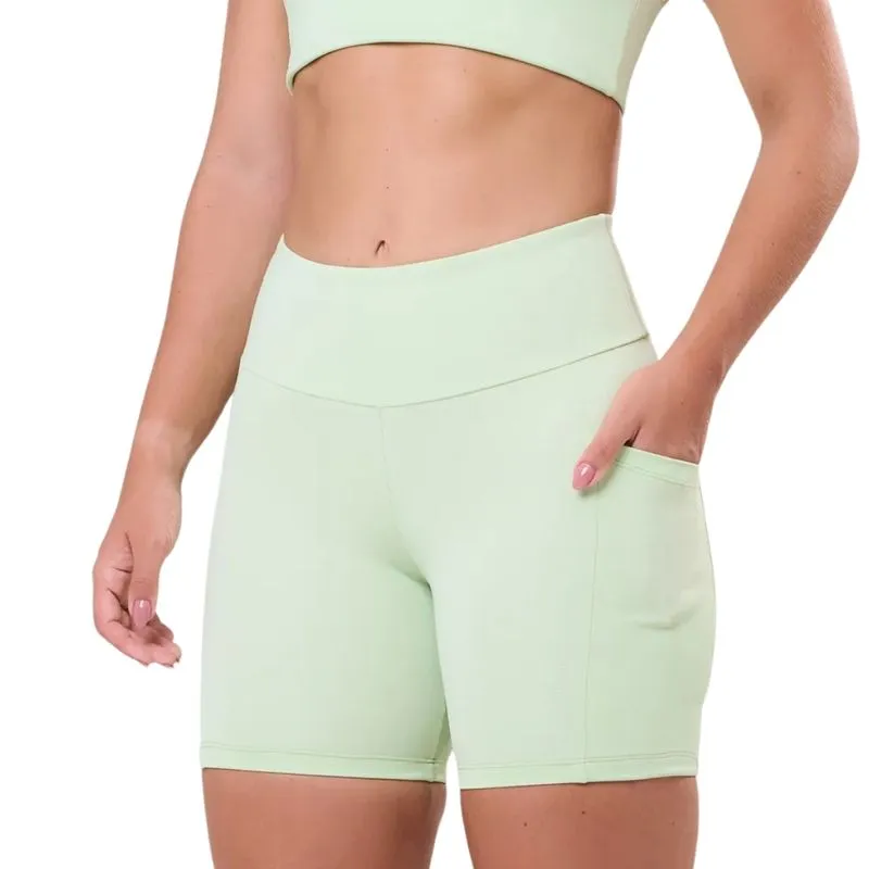 Bermuda Authen Essential Run Stamina 3 Bolsos 15cm Feminino G / Verde