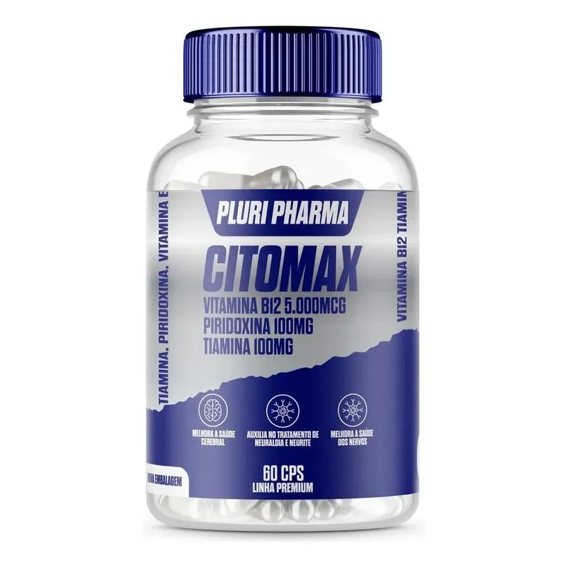 3x Tiamina100mg+piridoxina100mg+b12 5.000mcg C/60 Cápsulas
