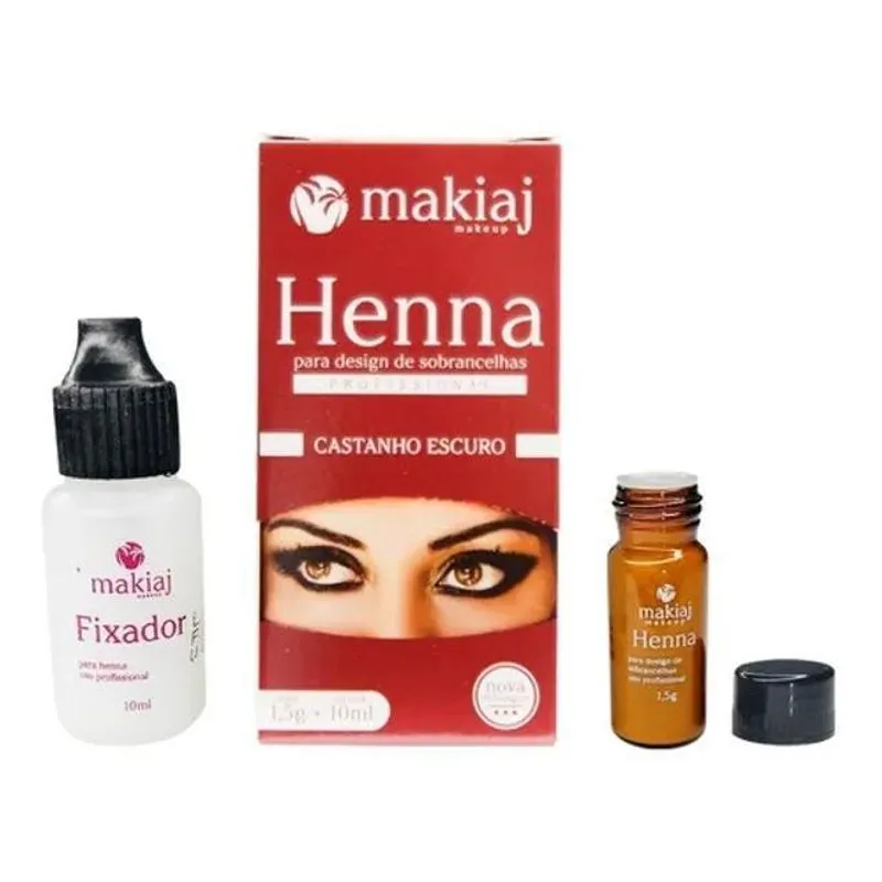 Henna Makiaj Efeito Natural Para Design De Sobrancelhas