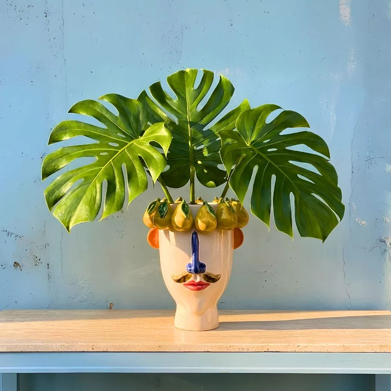 Vaso de Cerâmica Rosto Pera Frutti d’Arte 29,5cm