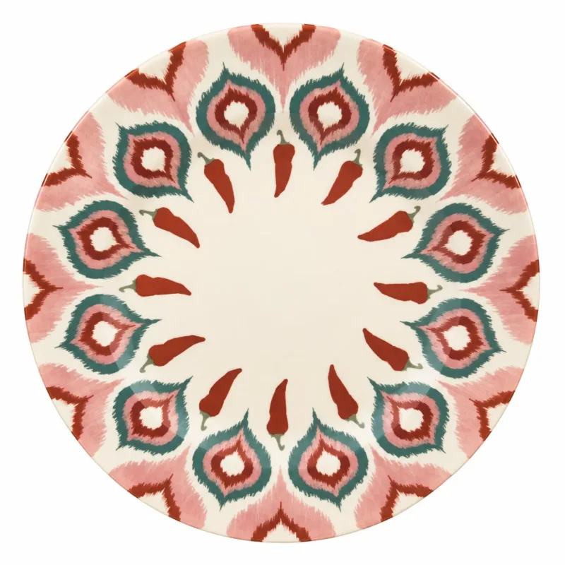 Conjunto de 06 Pratos Rasos Flat Pepita
