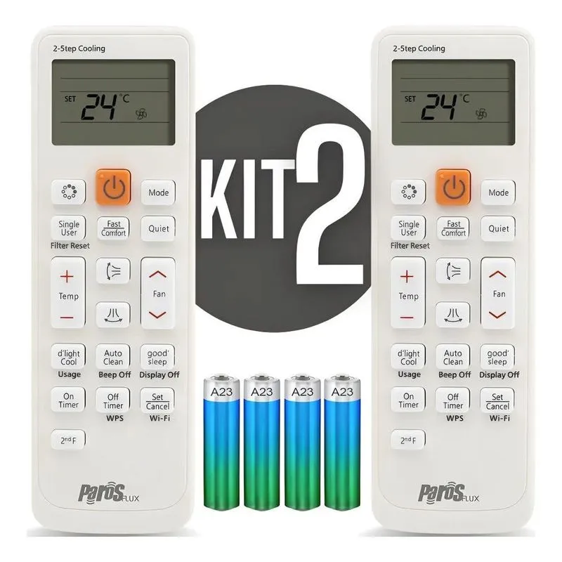 Kit 2 Controle Para Ar Condicionado Samsung Split Virus Doct