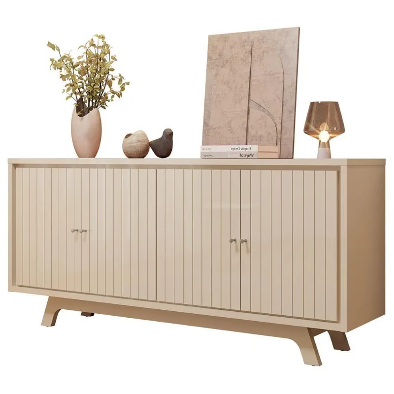 Aparador Buffet Para Sala De Jantar 4 Portas 180cm Junia D05 Off White - Lyam Decor - Lyam Decor