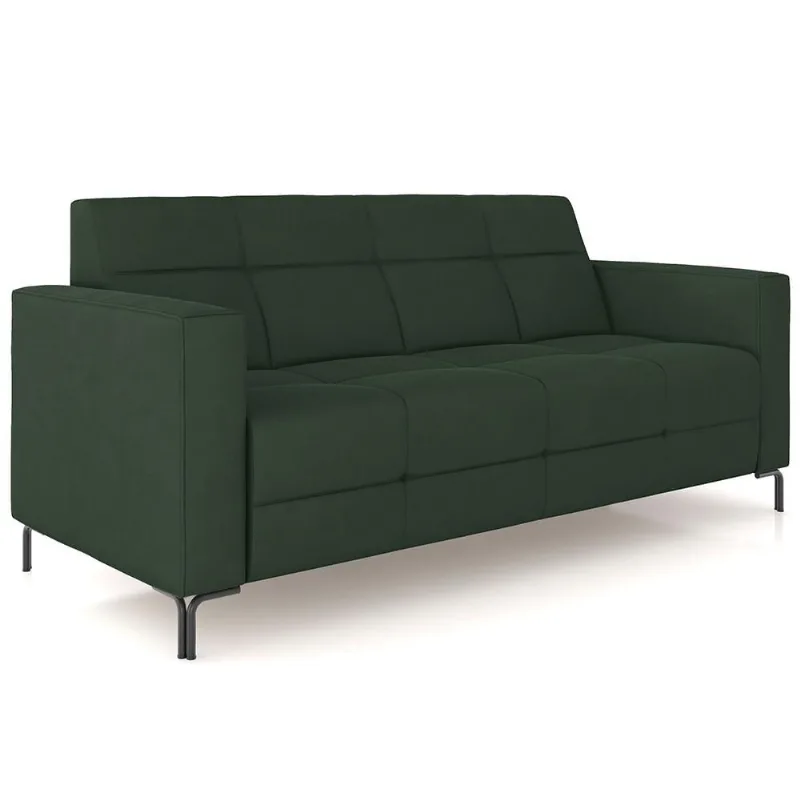 Sofá 2 Lugares Sala Living Industrial 160cm Senna K01 Veludo Verde - Lyam Decor - Lyam Decor
