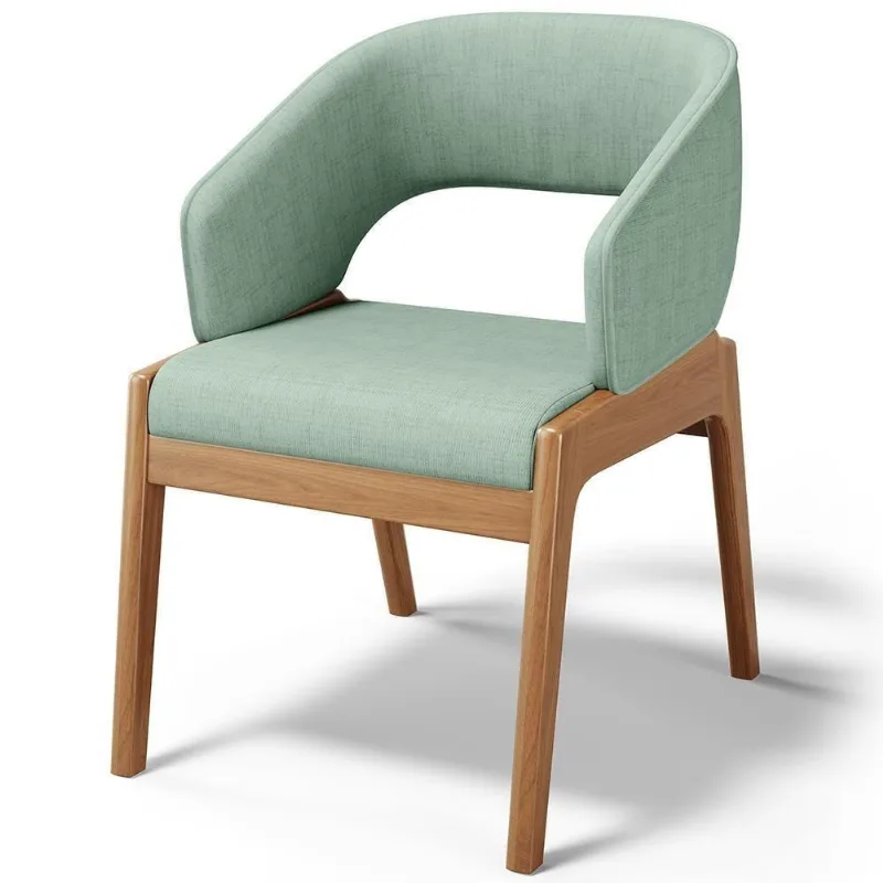 Cadeira De Jantar E Estar Living Estofada Lince L02 Linho Verde Menta - Lyam Decor - Lyam Decor