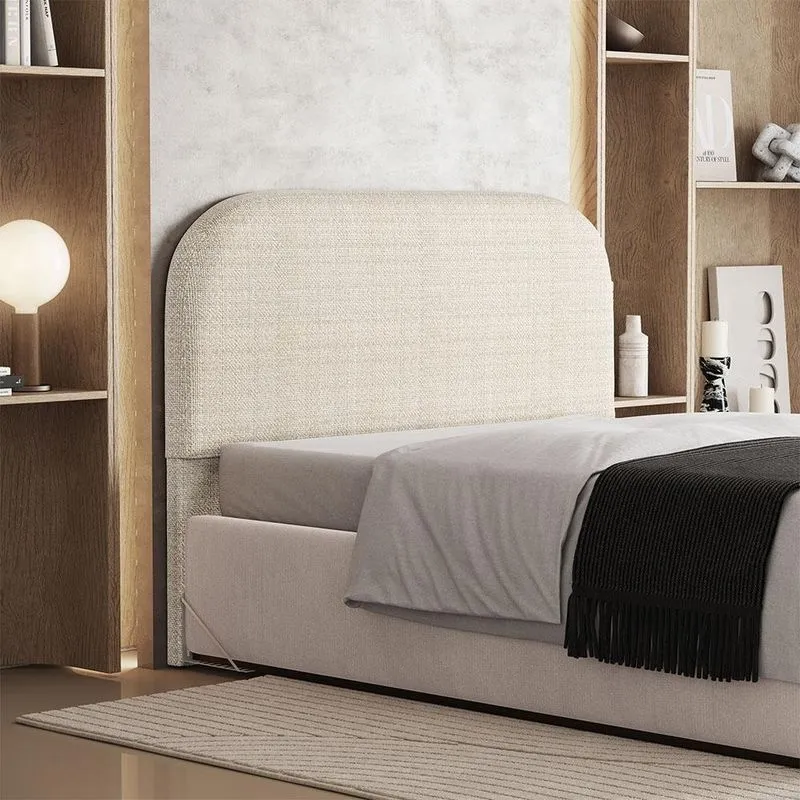 Cabeceira Cama Box Queen 160cm Orgânica Lanna W01 Linho Palha - Lyam Decor