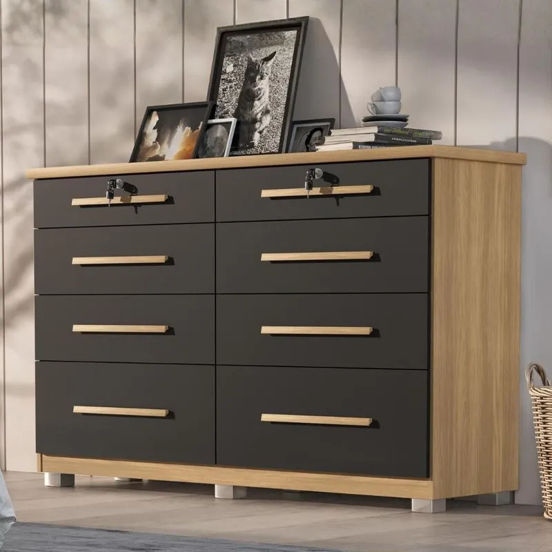 Comoda Monza 8 Gav Com Pés Teka/onix