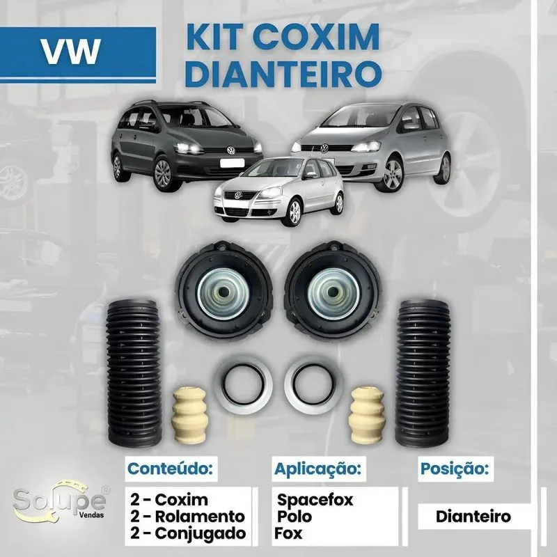 Kit Batente Coxim Amortecedor Dianteiro Polo Fox Spacefox