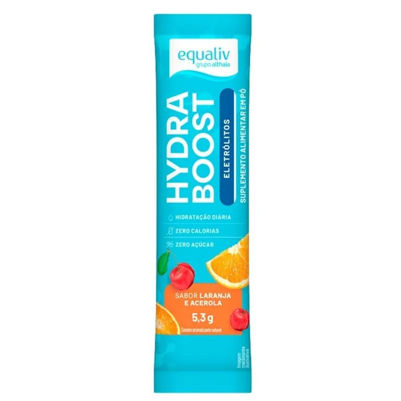 Suplemento Alimentar Em Pó Equaliv Hydra Boost Sabor Laranja Com Acerola 5,3g
