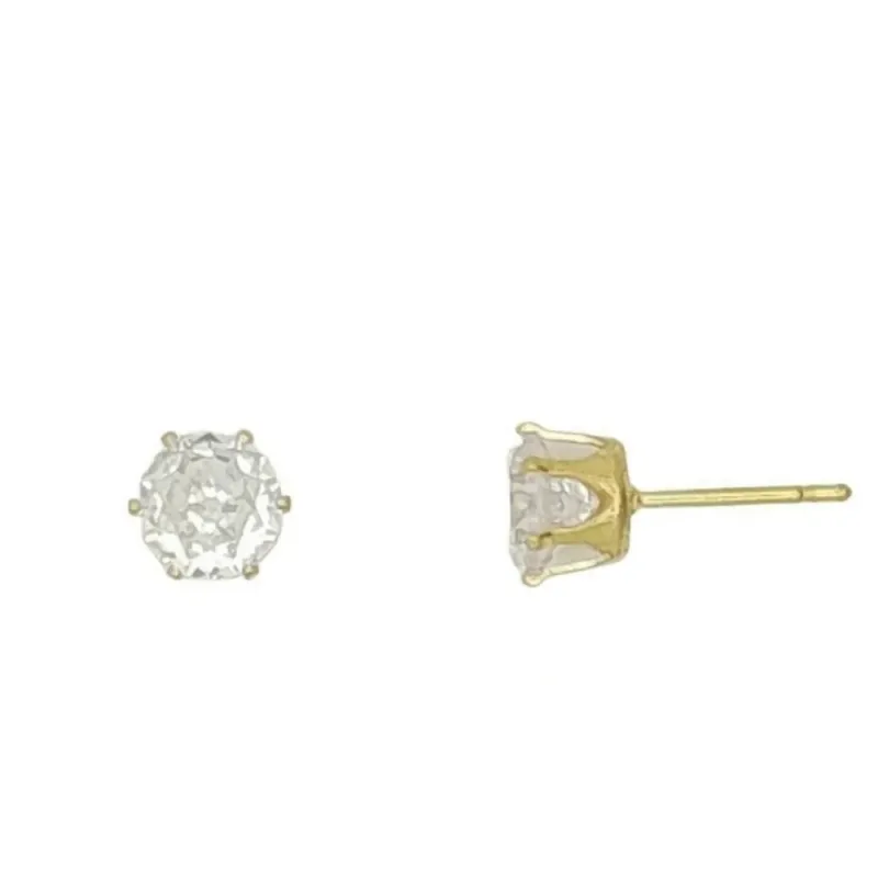 Brinco Tocha M Com Zircônia Banhado a Ouro 18k