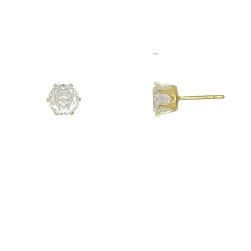 Brinco Tocha P Com Zircônia Banhado a Ouro 18k
