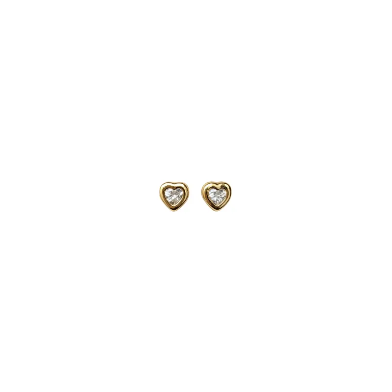 Brinco Coração de Luz Mini Banhado a Ouro 18k