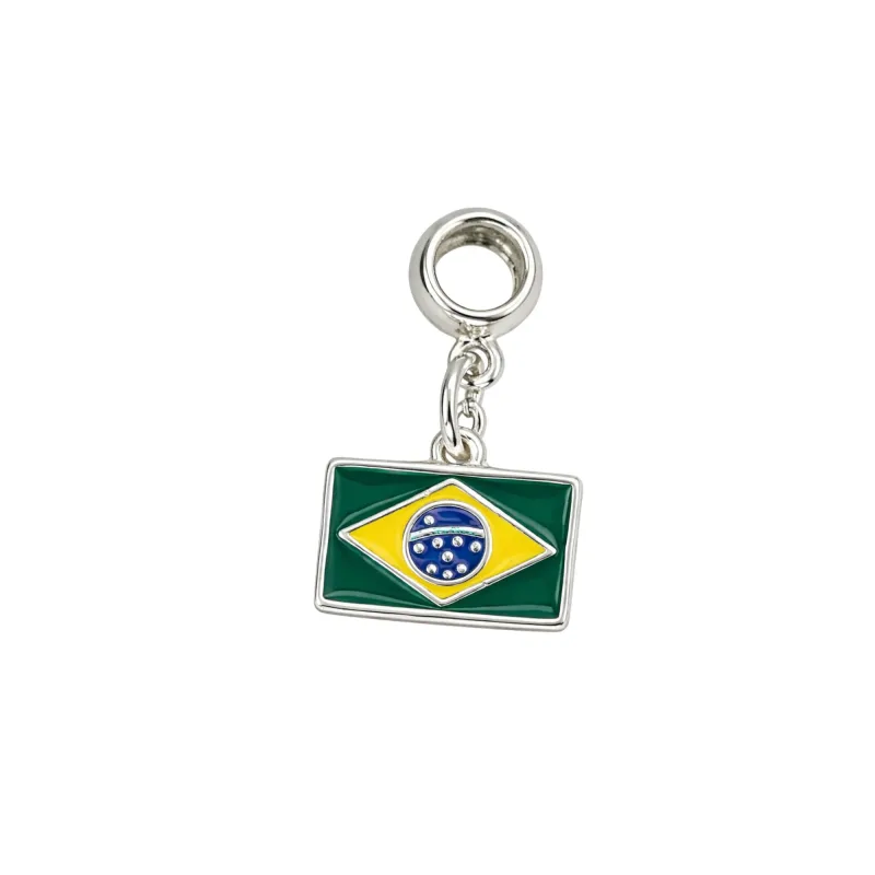 Berloque de Pendurar Bandeira do Brasil