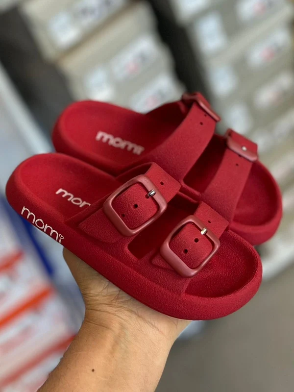 SANDÁLIA ZURI ALÇA DUPLA FECHO FIVELA MENINA MOMI Vermelho / 35/36