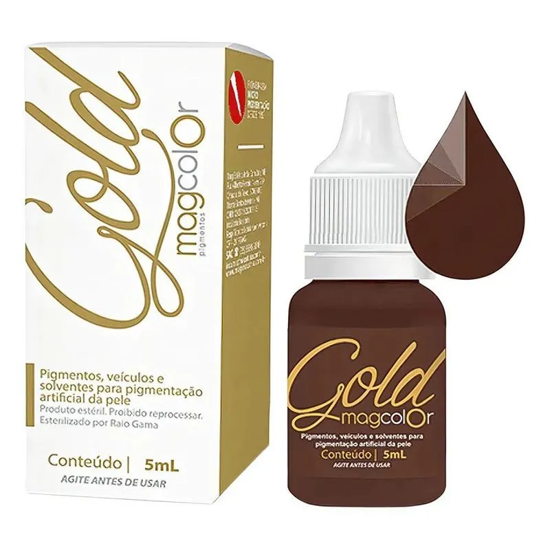 10x Pigmento Mag Color Gold 5ml Micropigmentação - Cores Co