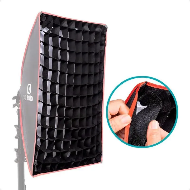 Tela Grid Para Softbox 50x70 Preto Rectangular Bowens