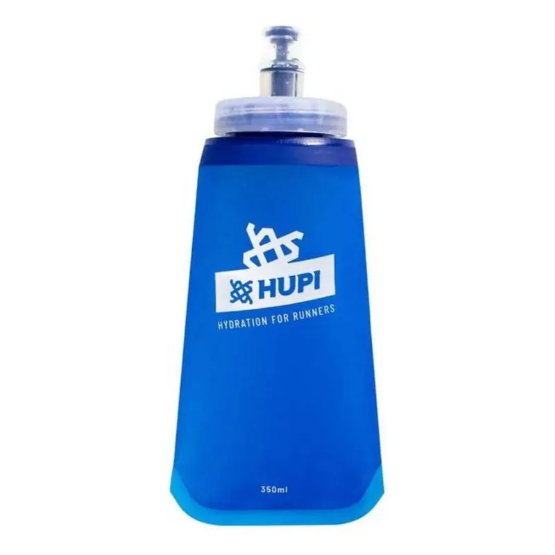 5x Garrafa Dobrável Soft Flash Hupi 350ml Cor Azul