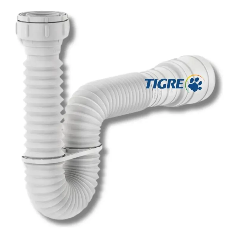 2x Sifão Para Pia Multiuso Ajustável Tigre Cor Branco