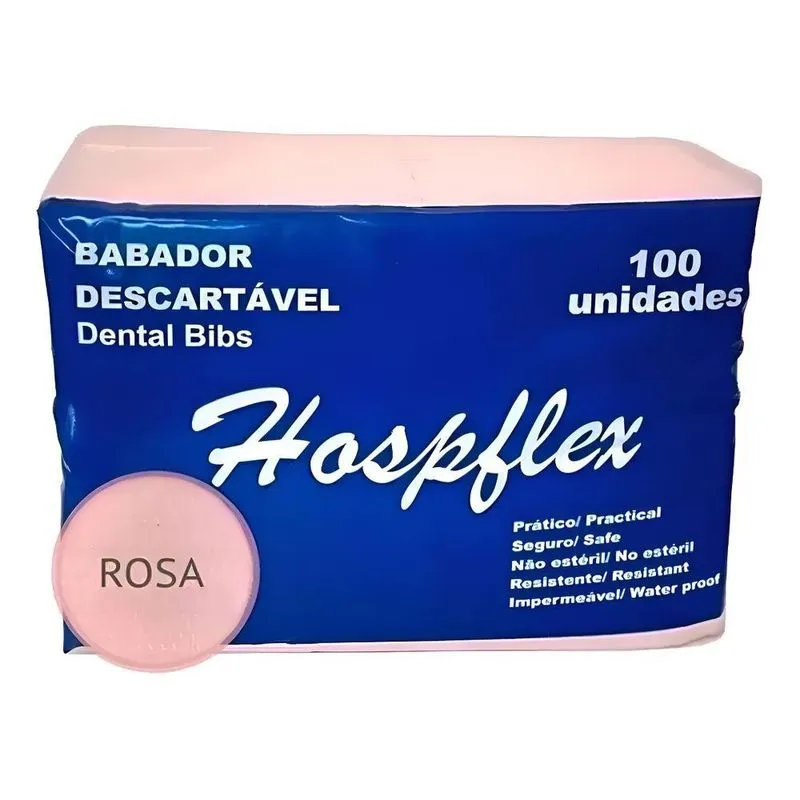 Babadore Para Bebês Hospflex Babador Impermeável Rosa Design