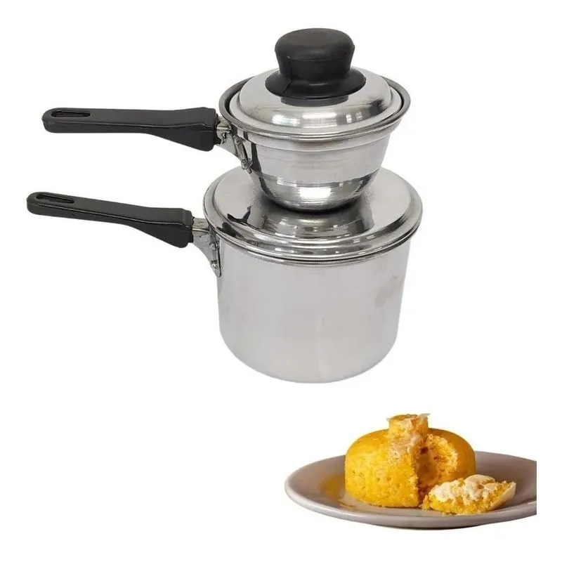 2x Mini Cuscuzeiro Nordestino Porção Individual Modelo Teta