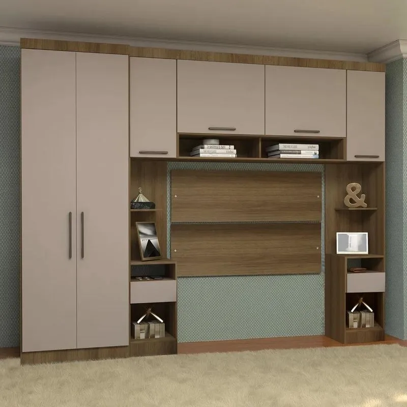 Guarda Roupa Queen Modulado Cp02 Delphi Avelã/cinnamon L01 - Mpozenato