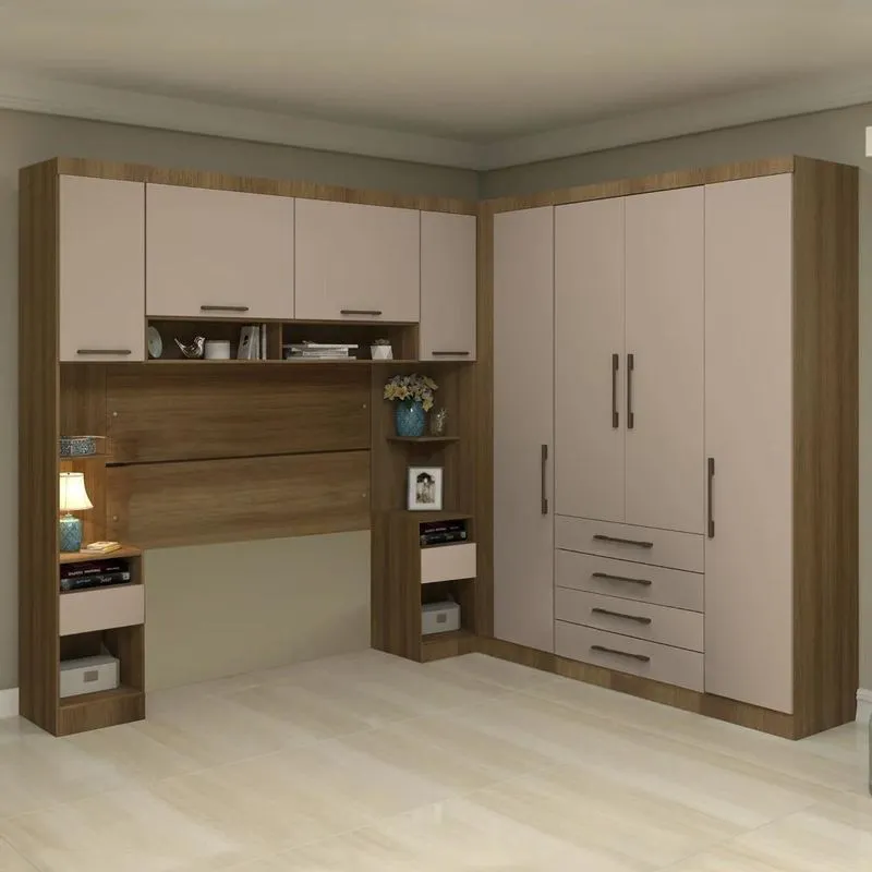 Guarda Roupa Casal Modulado Cp05 Delphi Avelã/cinnamon L01 - Mpozenato
