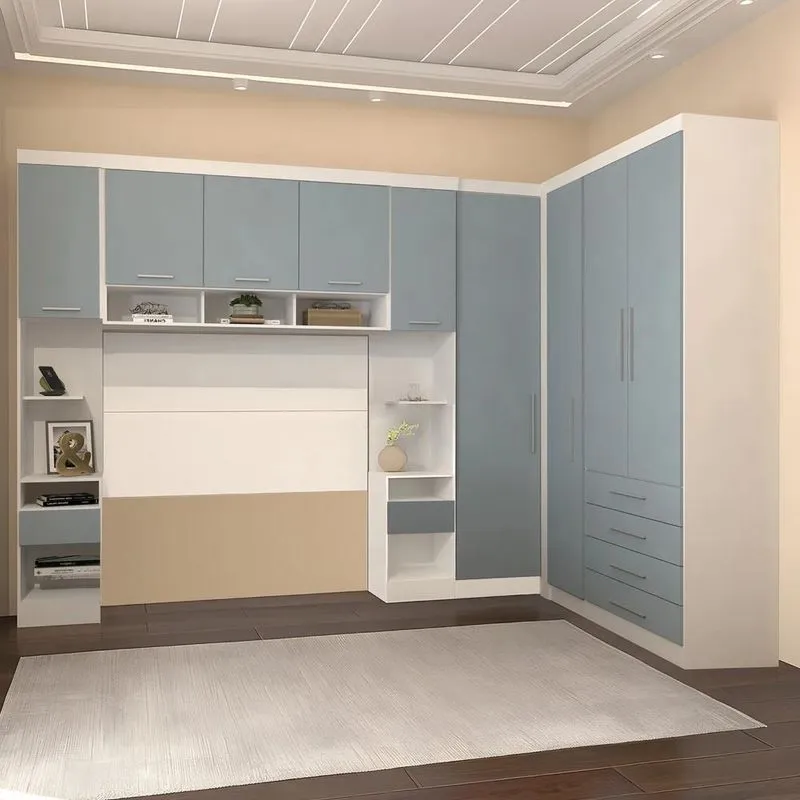 Guarda Roupa Queen Modulado Cp09 Taiga Branco/grey L01 - Mpozenato