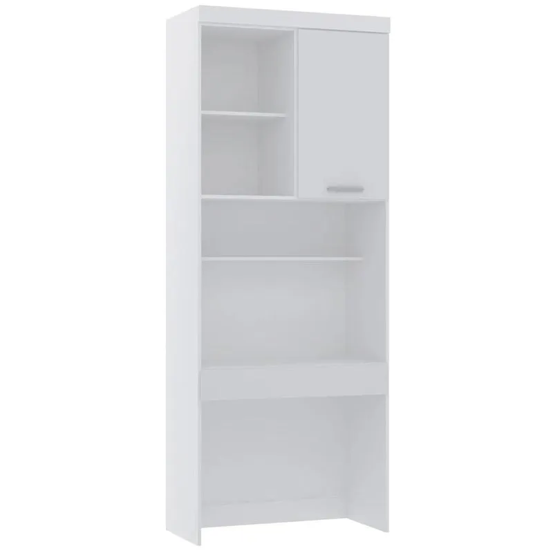 Escrivaninha Bancada Estudo Modulada 90cm Taiga Branco L01 - Mpozenato