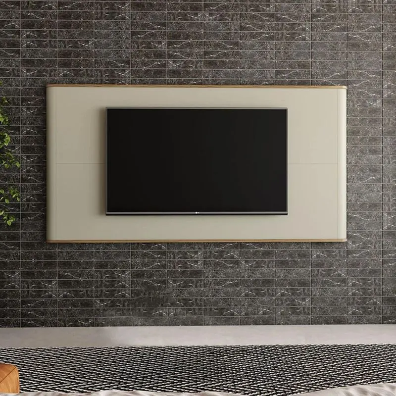 Painel Para Tv 55 Pol 180cm Suspenso Blen Louro/luna - Mpozenato