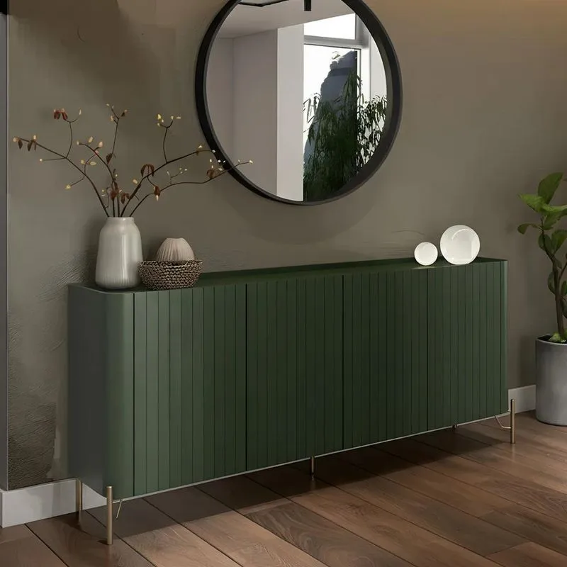 Buffet Aparador 180cm 4 Portas Brise Blen Musgo/dourado I06 - Mpozenato