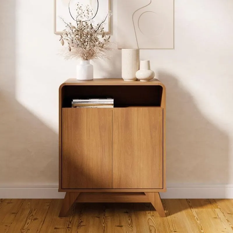 Buffet Aparador 65cm 2 Portas Orgânico Marlo Nature Z56 - Mpozenato
