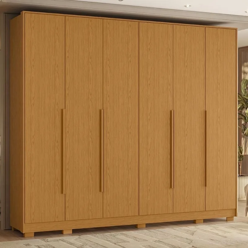 Guarda Roupa Casal Meraki A02 6 Portas 6 Gavetas 270cm Cinamomo Mpozenato - Mpozenato