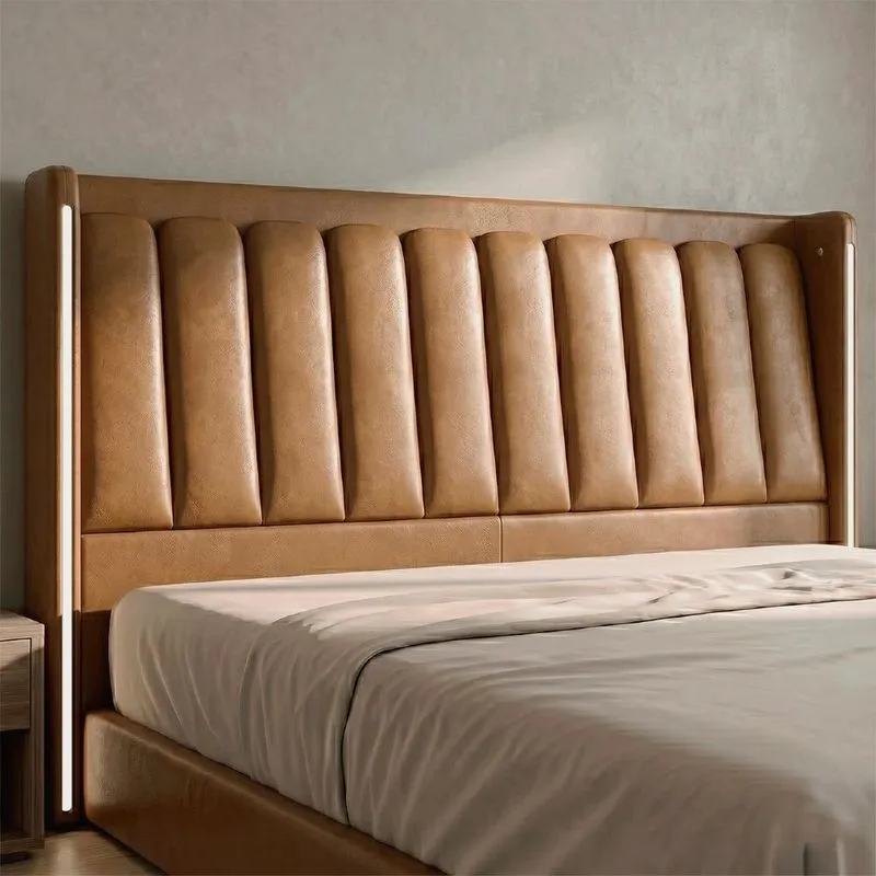 Cabeceira Cama King 195cm Luara Sintetico Caramelo Z37 Mpozenato