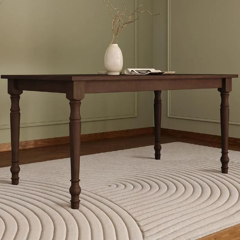 Mesa de Jantar Rubia 6 Lugares Retangular MDF 160CM Café F07 Mpozenato