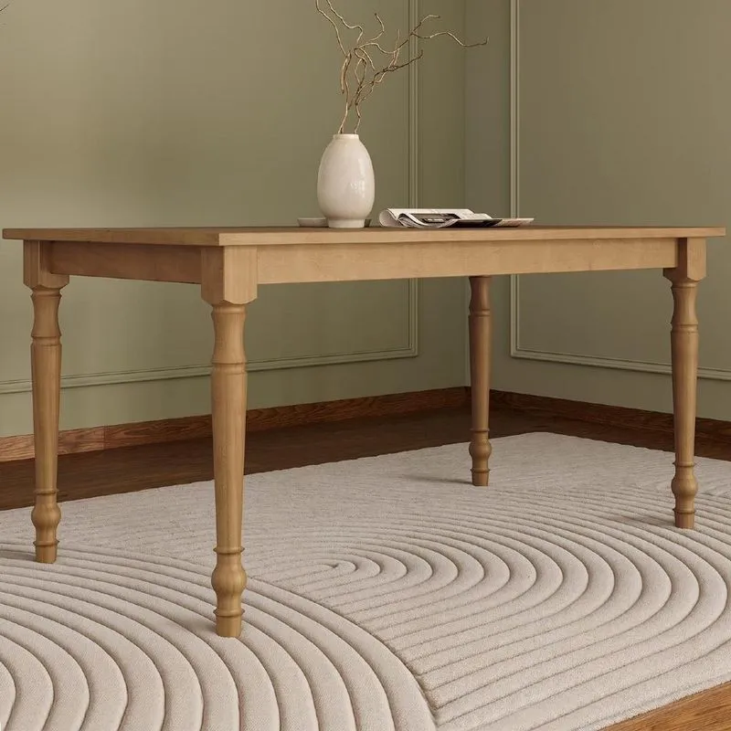 Mesa de Jantar Rubia 6 Lugares Retangular MDF 160CM Marrom Freijo Mpozenato