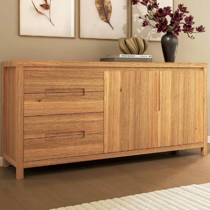 Buffet Aparador Floris Moderno 2 Portas 4 Gavetas 165CM Rustic Mpozenato - Mpozenato