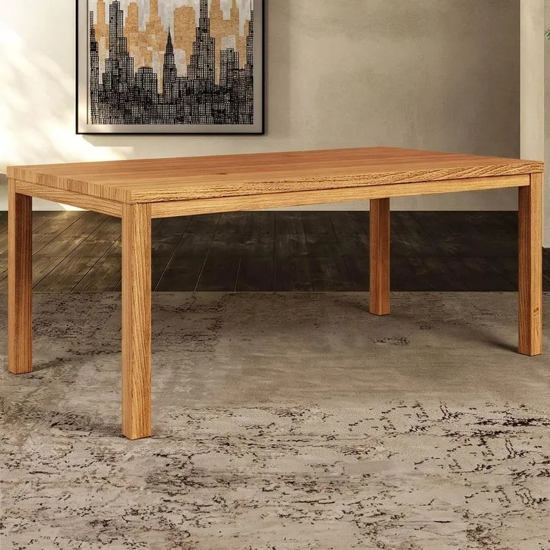 Mesa De Madeira 180cm 8 Lugares Floris Carvalho F07 Mpozenato