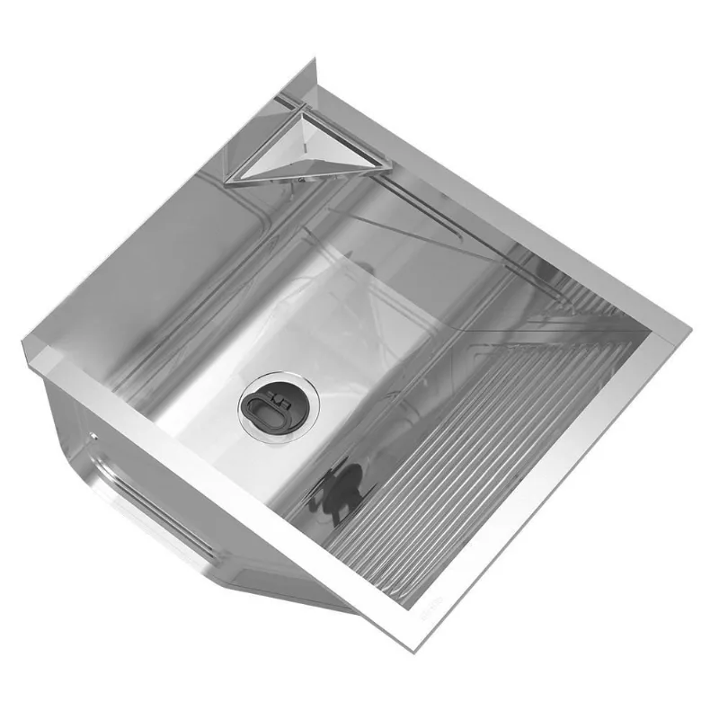 Tanque de Lavar Roupa G01 32L de Sobrepor Aço Inox com Esfregador Inox Mpozenato