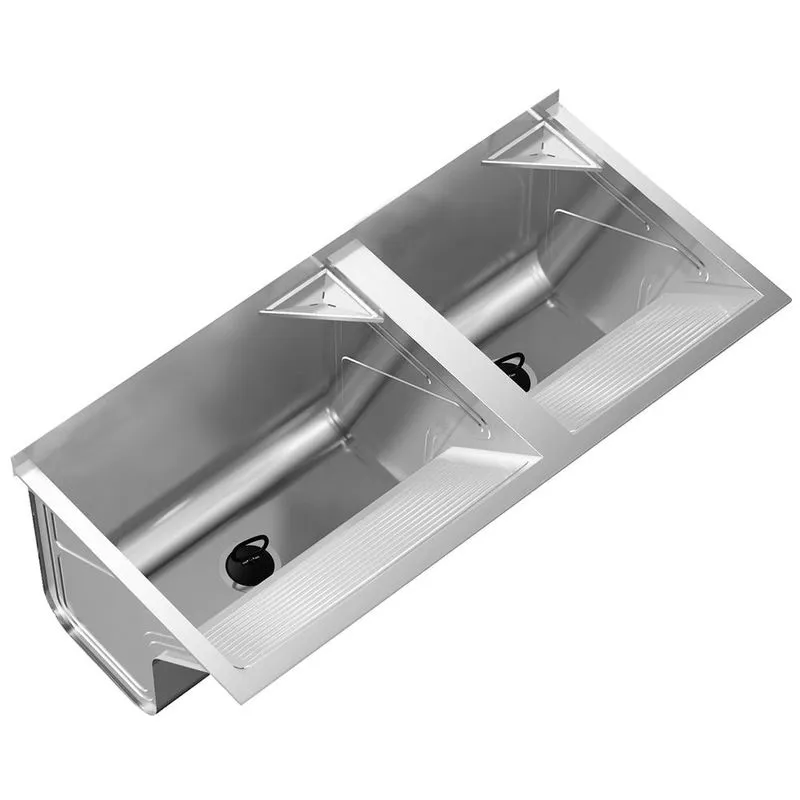 Tanque De Lavar Roupa 114l Inox Duplo Com Suporte Lavanderia G01 Mpozenato