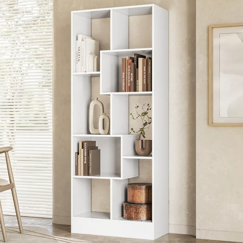 Estante Livreiro Dora 8 Prateleiras MDP 73CM Branco Mpozenato 73CM