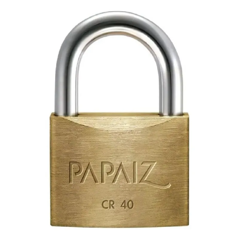 Cadeado De Latão Cr40 - Papaiz Cor Dourado