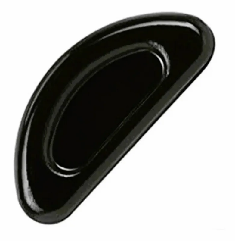 02 Par Plaqueta Adesiva Silicone Nariz Óculos 3m U Lua Preta