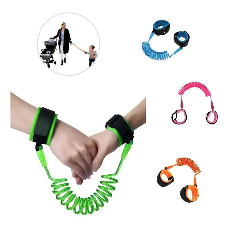 Pulseira Segurança Guia Pulso Infantil Com Ve Verde