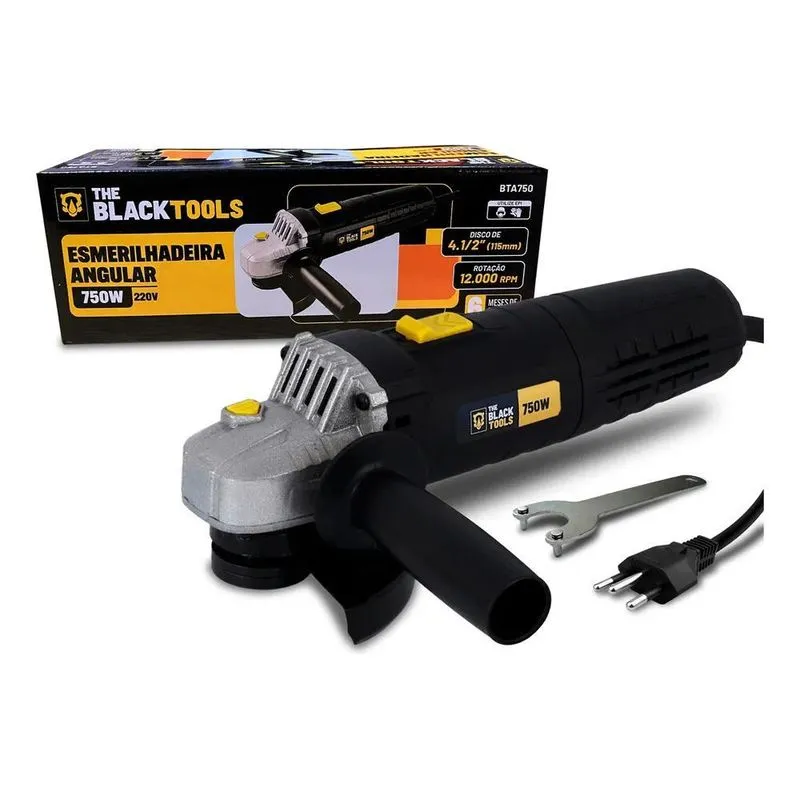 10x Esmerilhadeira Lixadeira Angular 4.1/2 750w Cor Preto F
