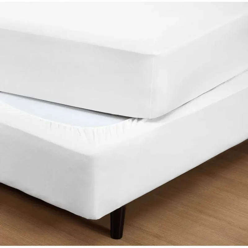 Capa Elástica Cama Box Casal Malha 100% Algodão B Branco
