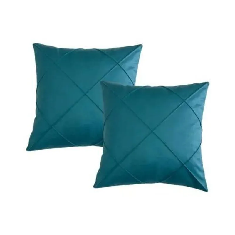 Kit 2 Capas De Almofada Suede Drapeada 45x45 - Decor Tifany