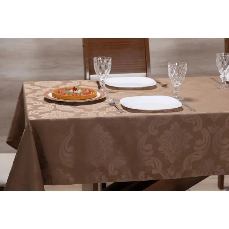 Toalha De Mesa Retangular Grande Jacquard Luxuosa 10 L Doura