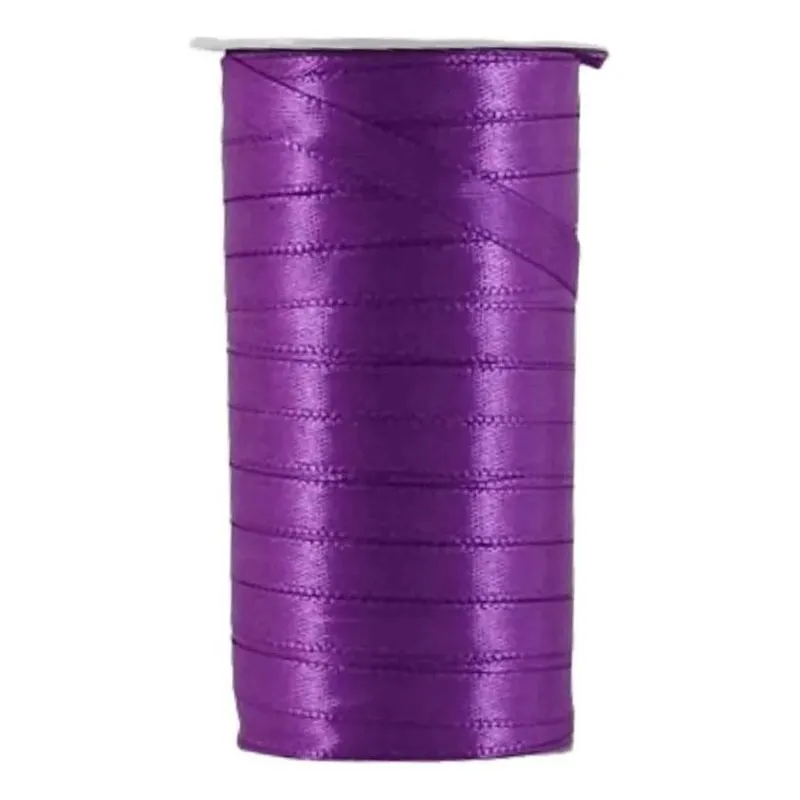 Fita De Cetim Trader 7mm - Nº01 C/100 Metros Cor 046 Roxo Li